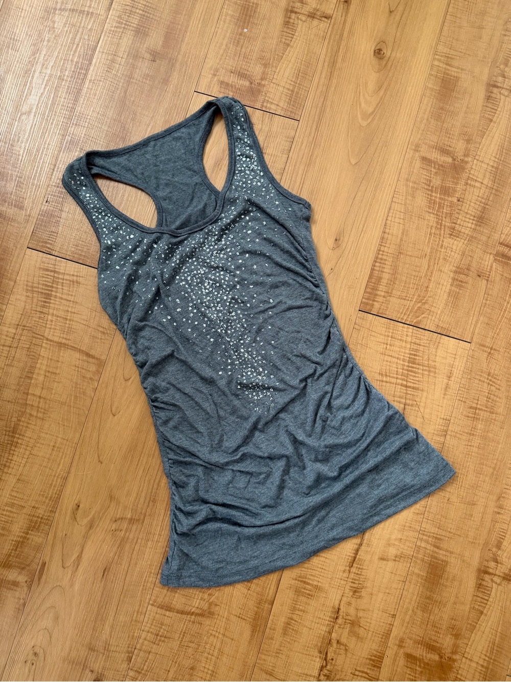 Vintage Y2K Racerback Tank Top w/ Drippy Silver Ornaments Detail
